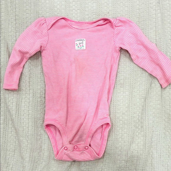 Pink Striped Daddy’s Girl Onesie - Picture 1 of 4